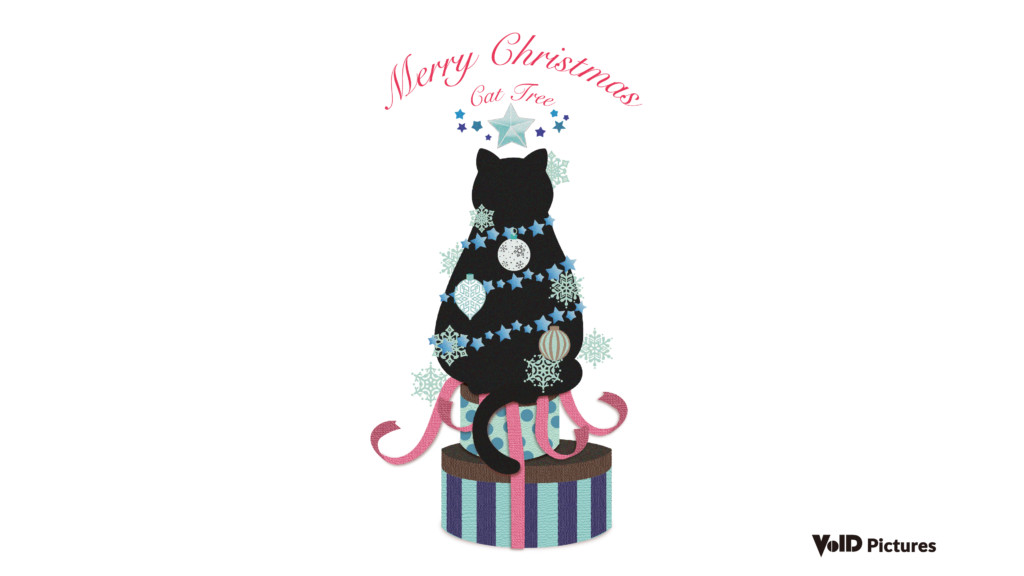 クリスマス、キャットツリー、ロック画面、ホーム画面、PCホーム画面、voidオリジナル、cat tree,Merry Chirstmas