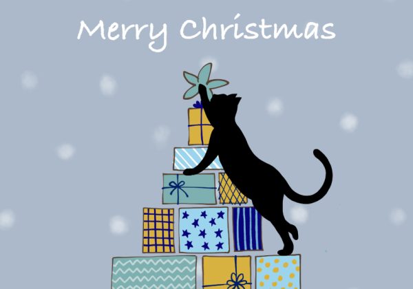 クリスマス、ホーム画面、ロック画面、待ち受け、chirstmas、merrychirstmas,cat,present,void,blackcat、黒猫、ネコ、猫、Neko